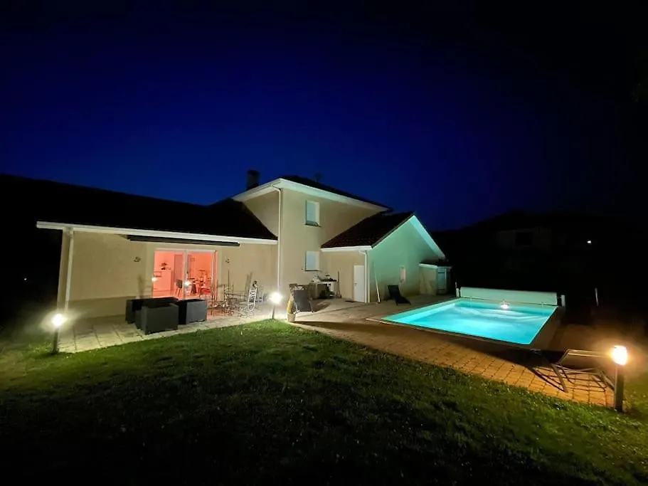 Villa Piscine Proche De Geneve Et Du Jura 圣热尼普伊
